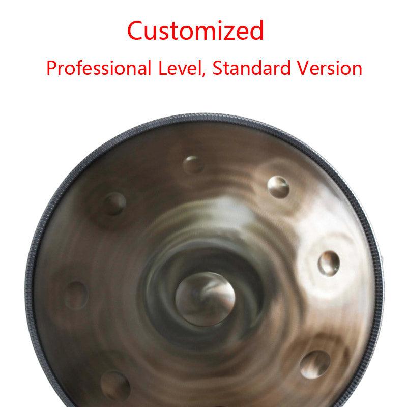 Mountain Rain Customized C#3 Master Version / Standard Version High-end Stainless Steel Handpan Drum, Available in 432 Hz and 440 Hz, 22 Inch 9/10/11/15/17 Notes Professional Performances - HLURU.SHOP