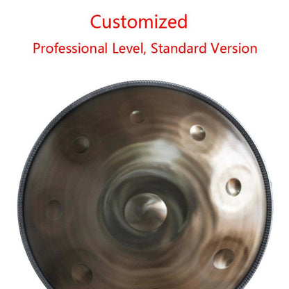 Mountain Rain Customized D3 Master Version / Standard Version High-end Stainless Steel Handpan Drum, Available in 432 Hz and 440 Hz, 22 Inch 9/10/11/12/13 Notes Professional Performances - HLURU.SHOP