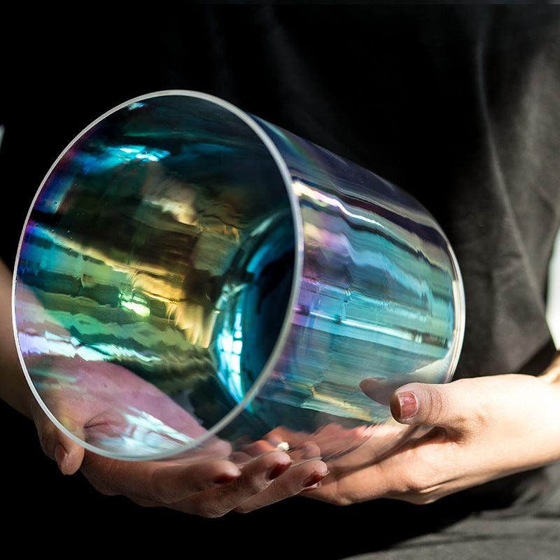 Northern lights Clear Crystal Singing Bowl Alchemy Glass Quartz Sound Bath Meditation Bowl 440/432Hz - HLURU.SHOP