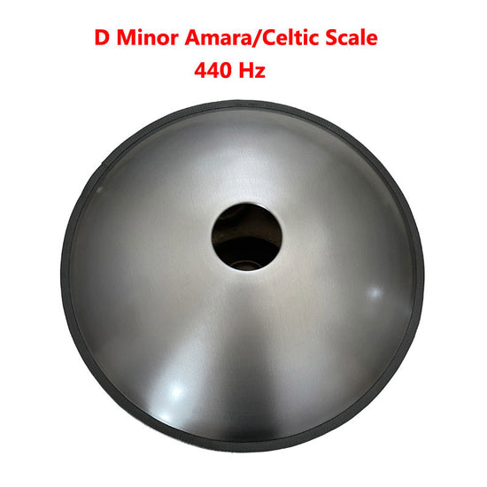 MiSoundofNature Mandala Pattern Handmade Stainless Steel HandPan Drum D Minor Amara Scale 22 Inch 9 Notes Featured, Available in 432 Hz and 440 Hz