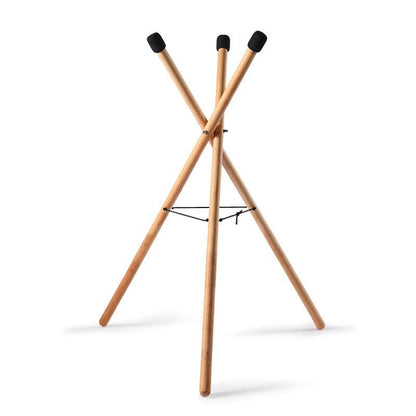 Steel Tongue Drum Bracket, Steel Drum Handpan Stand, Solid Beech Wood Tripod Structure Tank Drum Holder, Ideal for 10 to 22 Inch Percussion Instrument - HLURU.SHOP