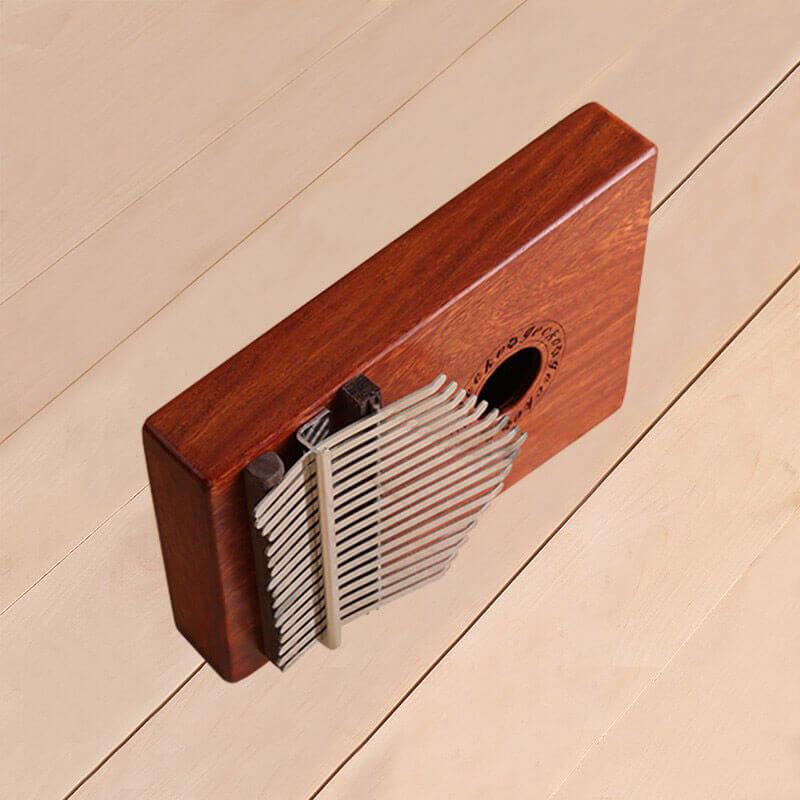 MiSoundofNature Kalimba 17 Keys Thumb Piano, Hollow C Tone Kalimba Instrument, Rosewood Round Hole Opening Box Resonace Single Board Trepanning - MiSoundofNature